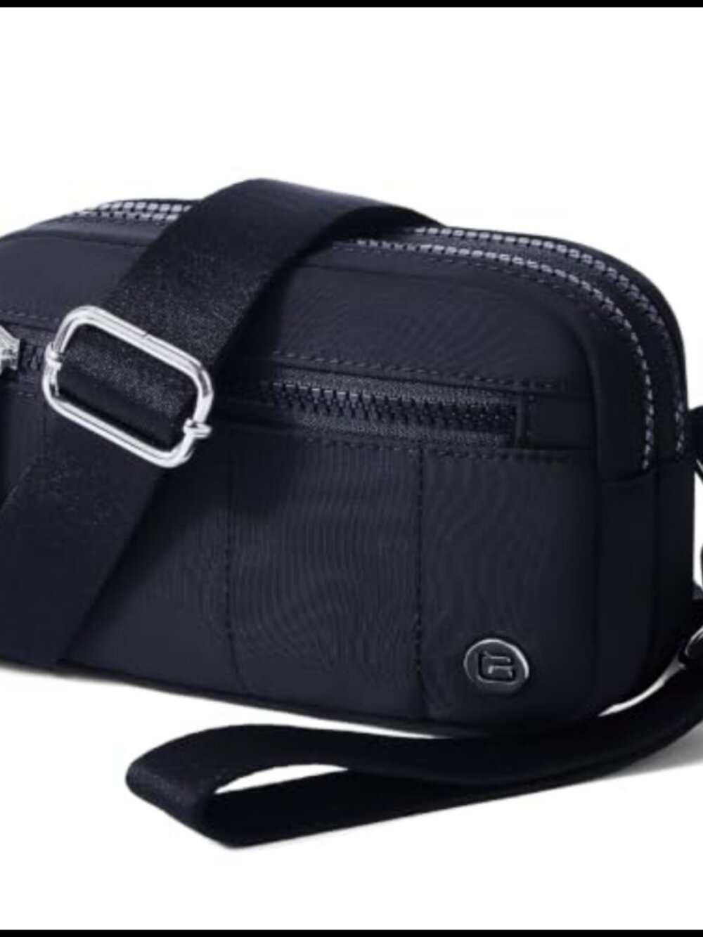 Small Nylon Crossbody Bag RFID Wristlet Wallet 2-in-1 Removable Strap
